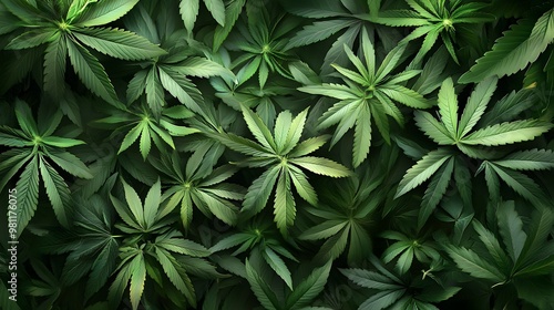 Wallpaper Mural Vibrant Green Foliage Backdrop with Lush Natural Leaves Torontodigital.ca