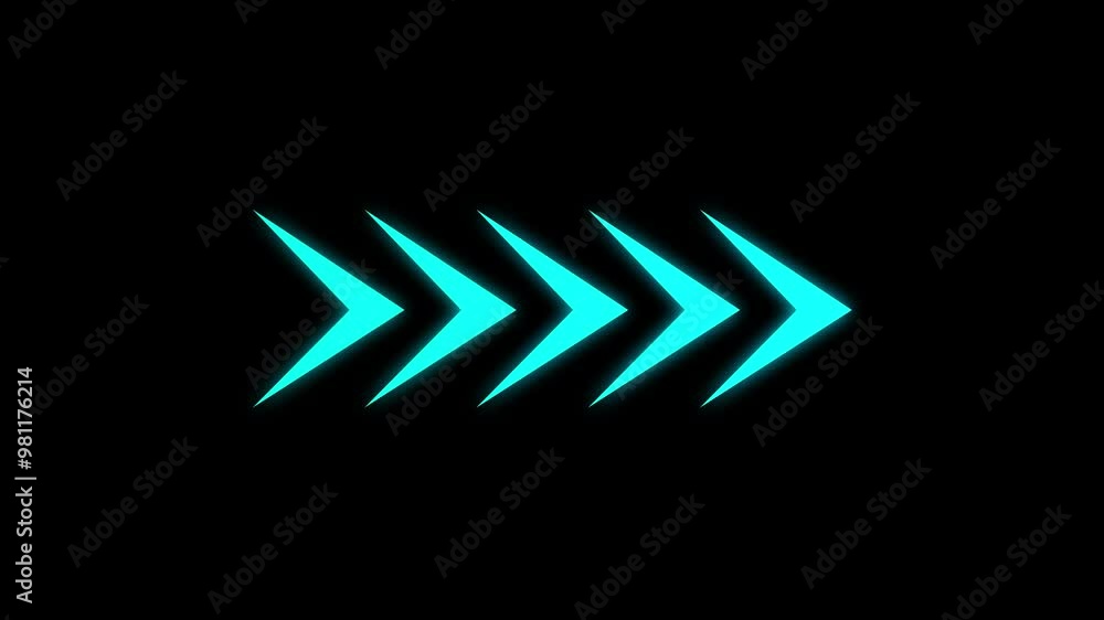 Blinking arrows the left-to-right arrow looping animation direction concept. Sky blue arrows indicate the direction of the overlay video layer. Swipe right navigation animation Blinking arrows the left-to-right arrow looping animation direction concept. Sky blue arrows indicate the direction of the overlay video layer. Swipe right navigation animation