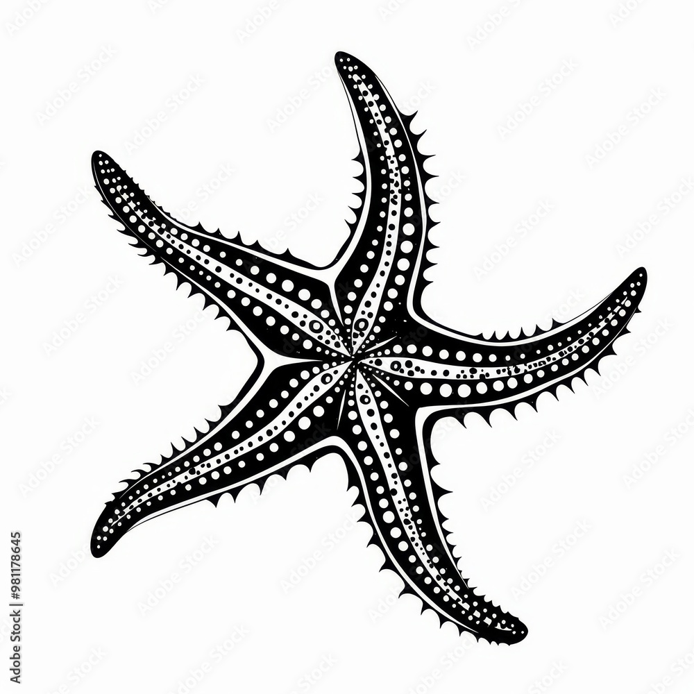 star of the sea black and white illustration star of the sea black and white illustration