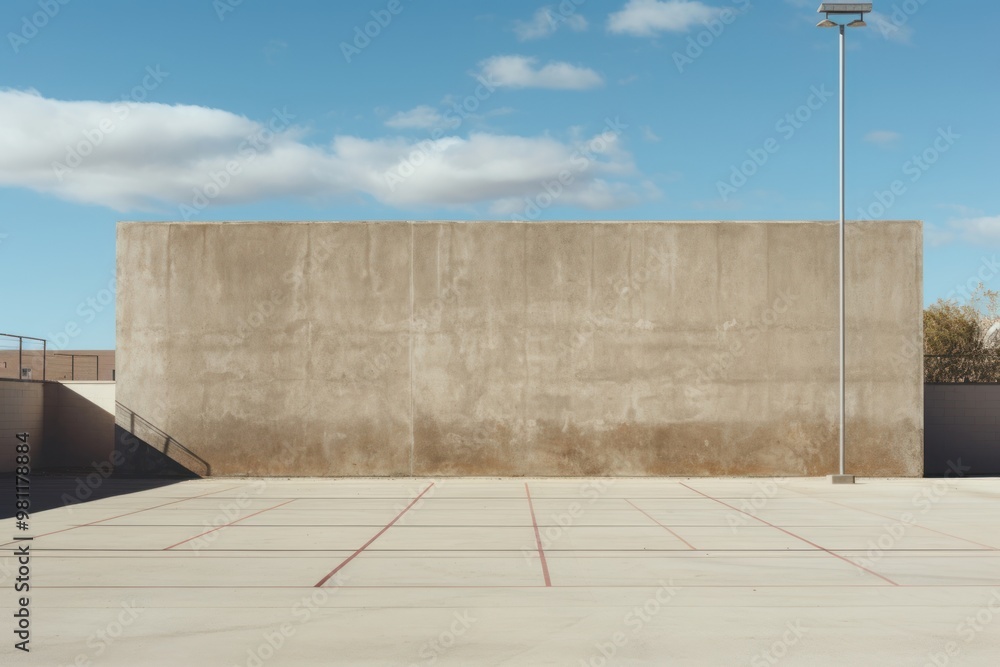 Tennis court building wall architecture. Tennis court building wall architecture.