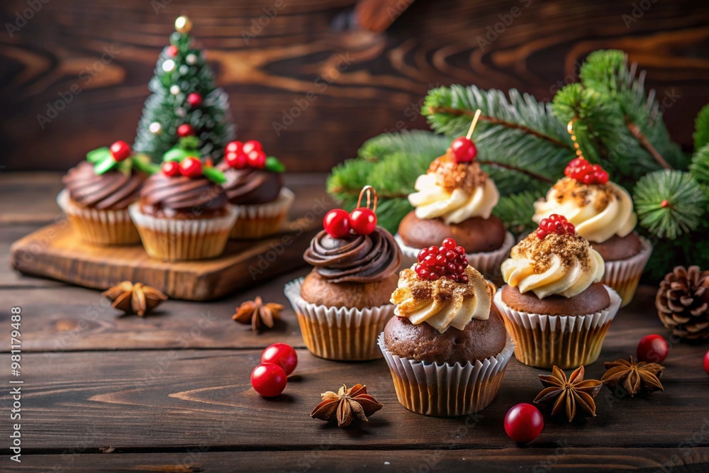 Christmas gingerbread cupcakes Christmas gingerbread cupcakes