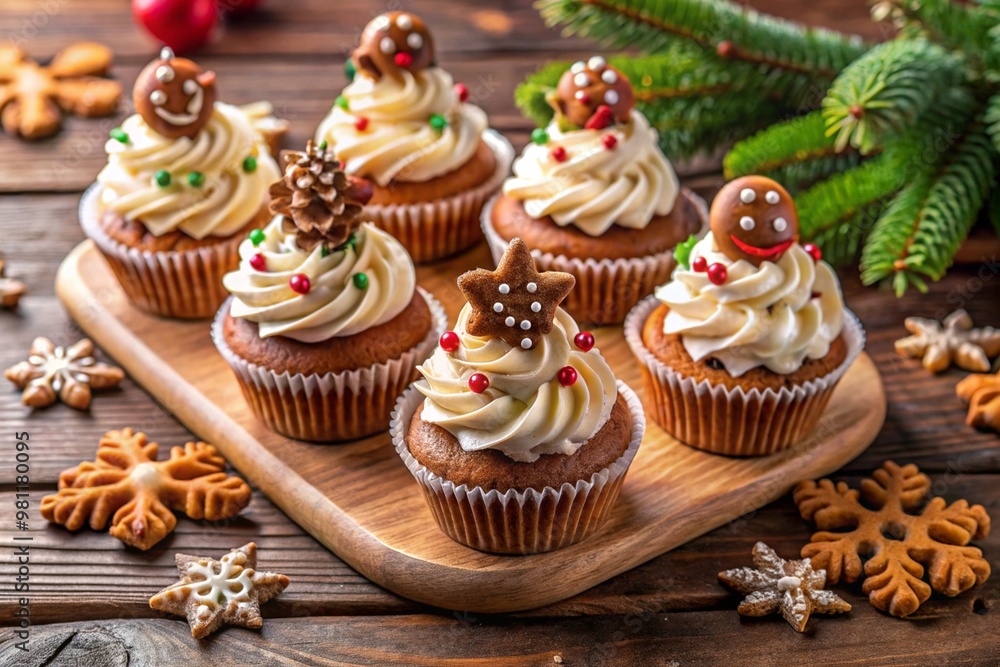 Christmas gingerbread cupcakes Christmas gingerbread cupcakes