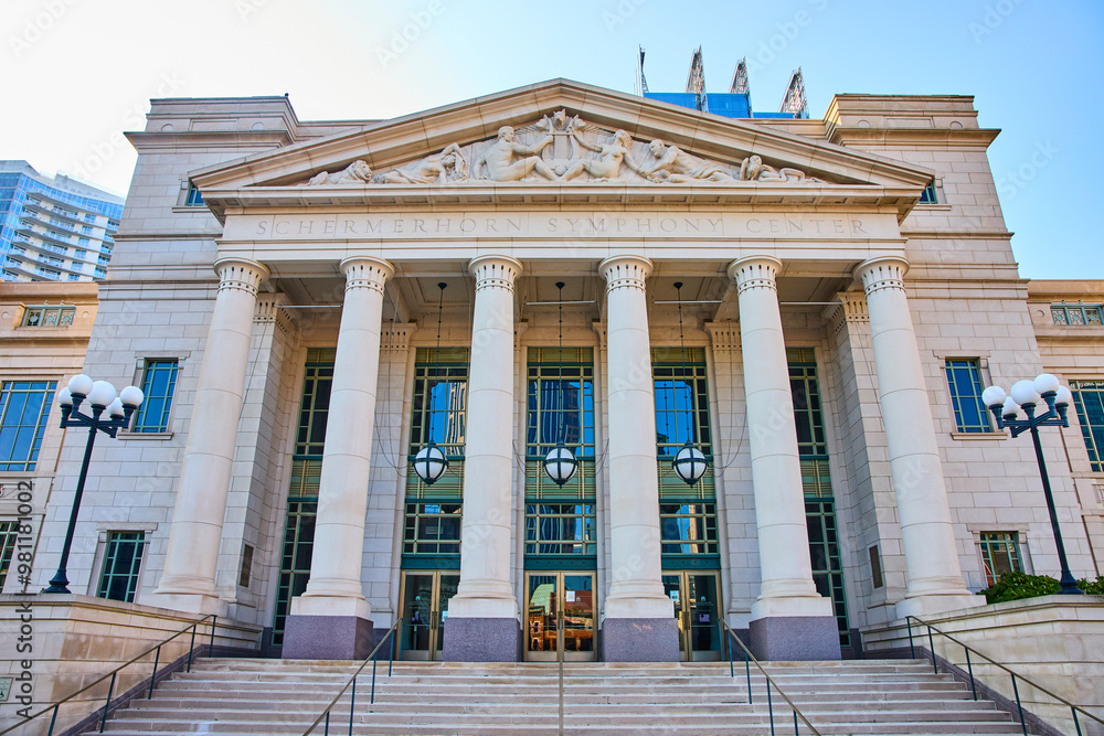 Obraz premium Schermerhorn Symphony Center Grand Entrance with Corinthian Columns Low Angle