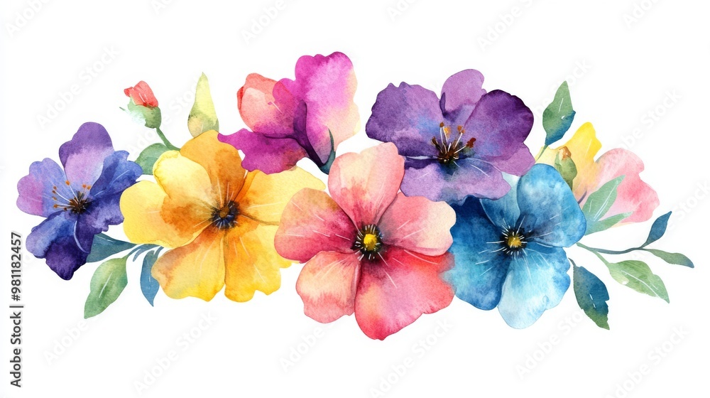 This is a breathtaking watercolor collection showcasing a variety of vibrant and colorful flowers, which are perfect for producing greeting cards, invitations, and other natureinspired designs This is a breathtaking watercolor collection showcasing a variety of vibrant and colorful flowers, which are perfect for producing greeting cards, invitations, and other natureinspired designs