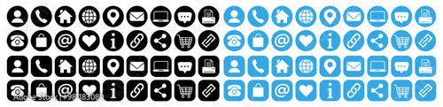  Set of Contact and Web icons.Vector 