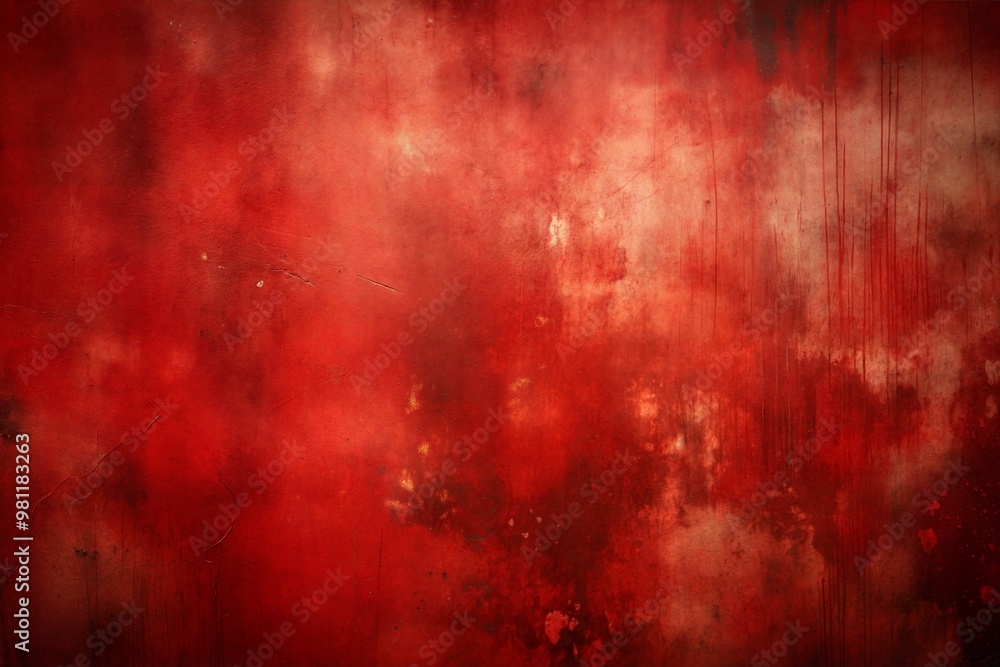 Obraz premium Dynamic red background with grunge textured elements