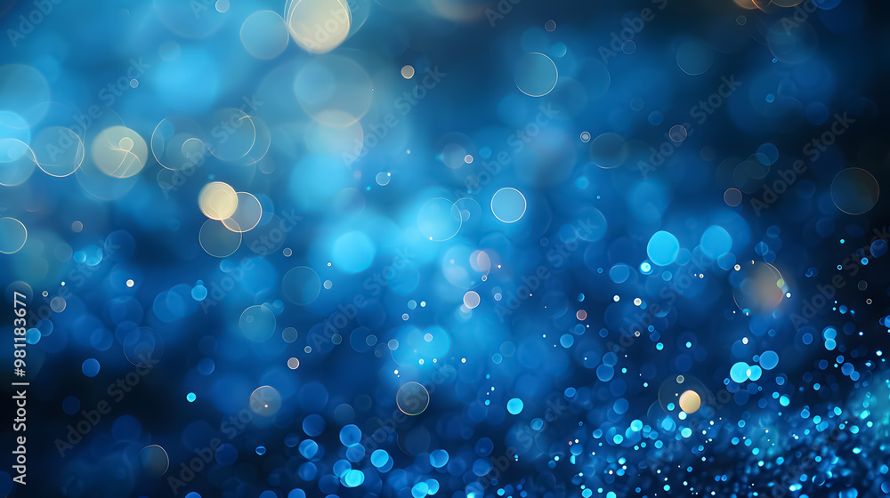 Defocused abstract blue lights background. Bokeh lights. Concept Defocused abstract blue lights background. Bokeh lights. Concept
