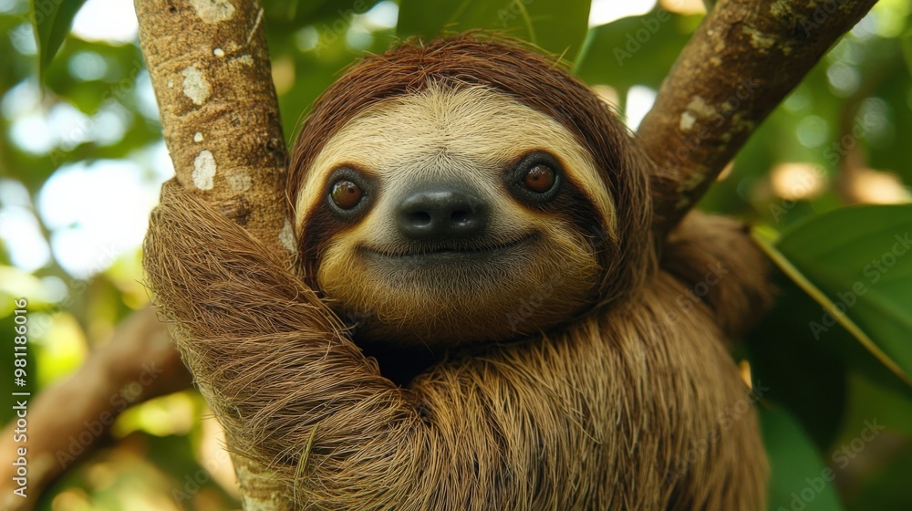 Sloth in Panama. A Slow Beast of the Rainforest with Friendly Furry Appeal Sloth in Panama. A Slow Beast of the Rainforest with Friendly Furry Appeal