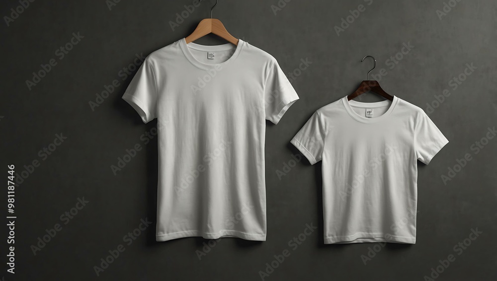 Blank white t-shirts for branding design. Blank white t-shirts for branding design.