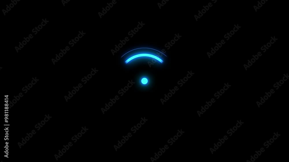 Wireless Internet connection symbol. Wi-Fi network Technology animation.
Wireless Internet connection symbol. Wi-Fi network Technology animation.