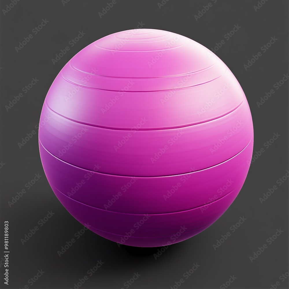 3D Exercise Ball Icon: Tool for Core Workouts Illustration Logo 3D Exercise Ball Icon: Tool for Core Workouts Illustration Logo