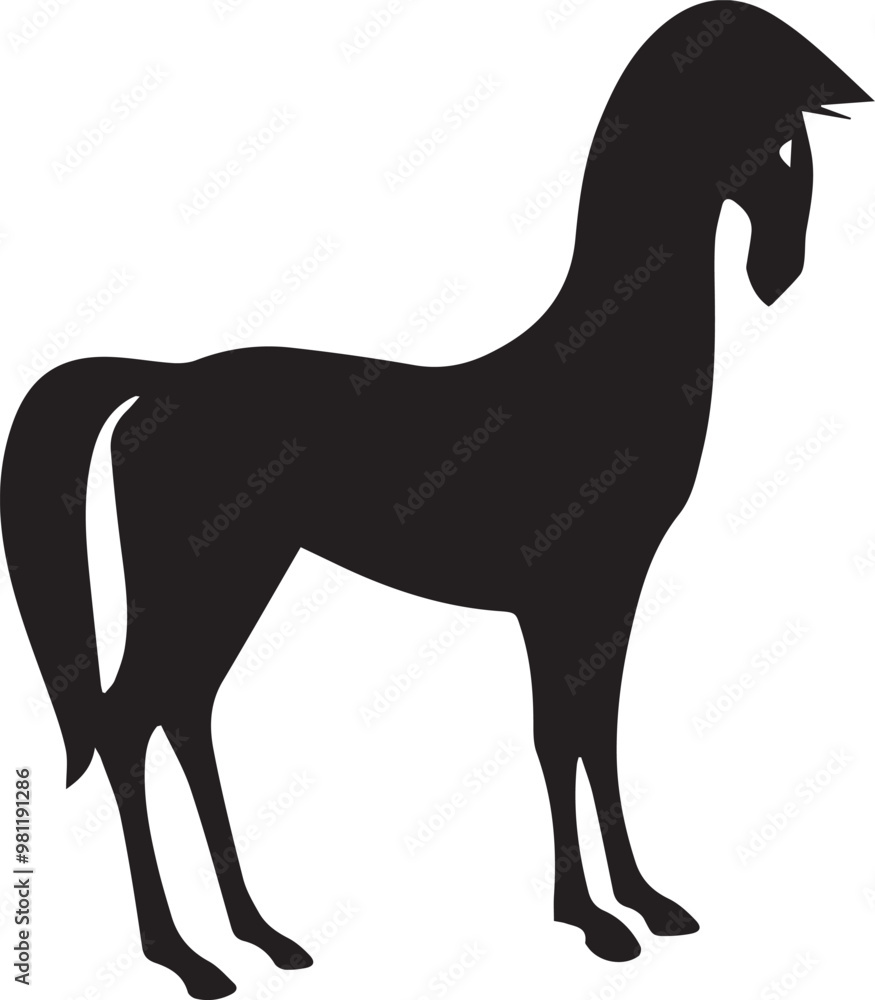 Obraz premium Horse icon symbol vector image Illustration 