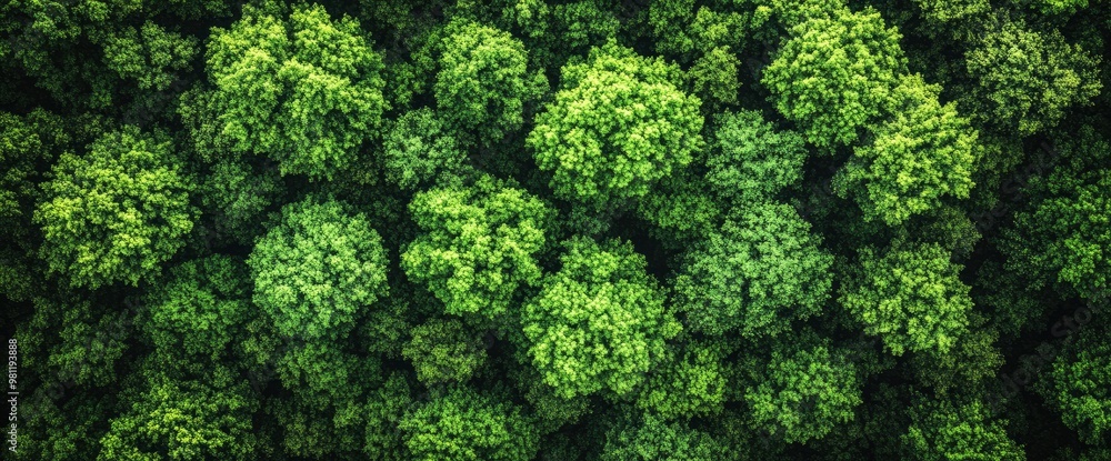 Aerial View of Lush Green Forest Canopy Aerial View of Lush Green Forest Canopy