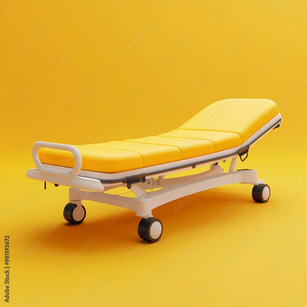 3D Stretcher Icon: Portable Patient Transport Bed Illustration Logo 3D Stretcher Icon: Portable Patient Transport Bed Illustration Logo