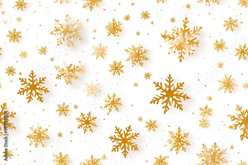 Christmas tree pattern, seamless background for wrapping paper, hand drawn spruces and snowflakes on red.