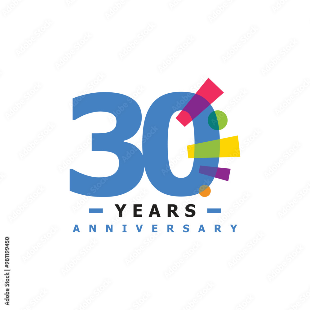 30 Years Anniversary Celebration Number Collection Design Fun 30 Years Anniversary Celebration Number Collection Design Fun