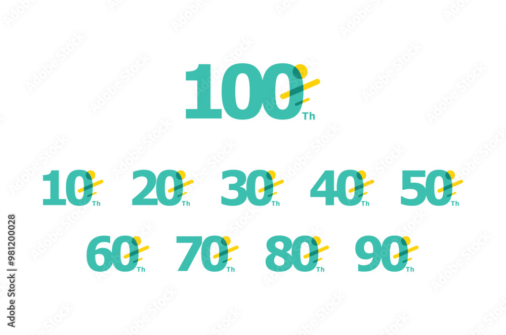100 Th Anniversary Celebration Number Collection Design Fun 100 Th Anniversary Celebration Number Collection Design Fun