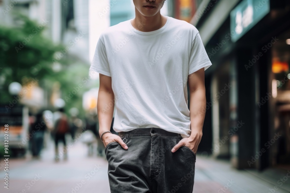 Asian a man outdoors t-shirt fashion. Asian a man outdoors t-shirt fashion.