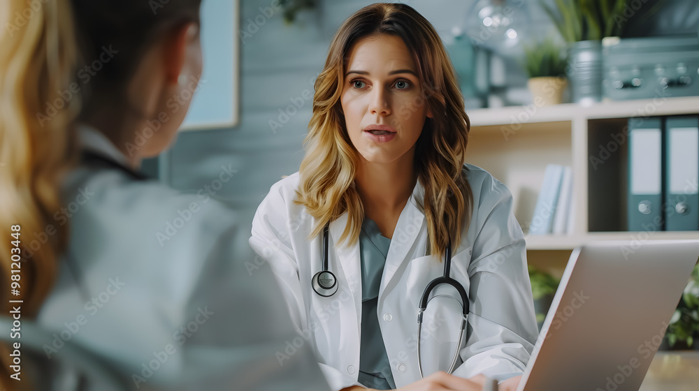 Doctor and patient discussing in a clinic Doctor and patient discussing in a clinic