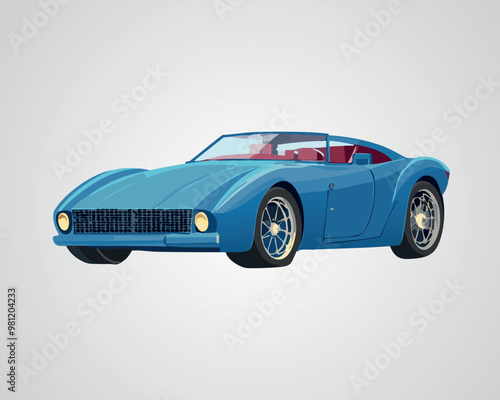 Classic Sports Car Illustration - Vintage Car