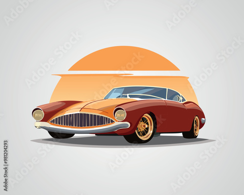 Classic Sports Car Illustration - Vintage Car