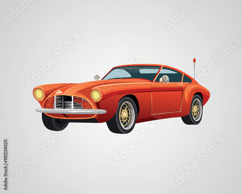 Classic Sports Car Illustration - Vintage Car