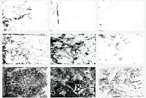 Set of paper texture overlays for calligraphy memoir records and book making. Blank medieval manuscripts page traces. Grunge ancient parchment papers. Old witch book empty pages set. Vector.