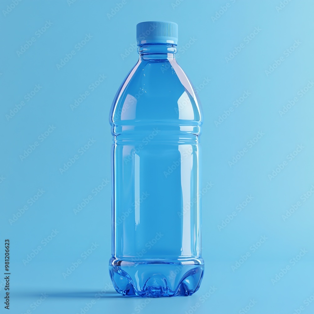 3D Water Bottle Icon: Portable Hydration Container Illustration Logo 3D Water Bottle Icon: Portable Hydration Container Illustration Logo