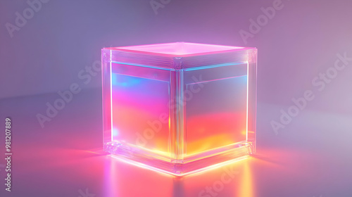 3D Holographic Ballot Box with Predictive Aura - Close-up of Glowing Ballot Box Showcasing Poll Predictions, Data Patterns, and Copy Space for Election Integrity Messaging