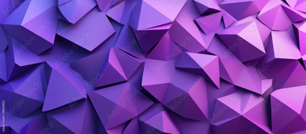 Low poly background featuring 3D objects with a modern gradient in shades of purple An artistic geometric design composed of polygons Low poly background featuring 3D objects with a modern gradient in shades of purple An artistic geometric design composed of polygons