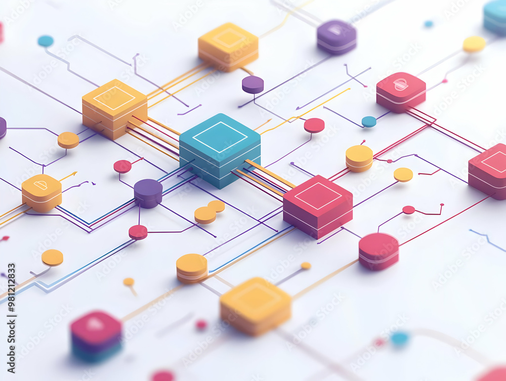 Flat Abstract 3D Flowchart Concept Illustrating Campaign Finance Dynamics with Glowing Money Streams and Entity Interconnections in Vector Style Flat Abstract 3D Flowchart Concept Illustrating Campaign Finance Dynamics with Glowing Money Streams and Entity Interconnections in Vector Style