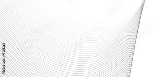 Wave with lines created using blend tool. Curved wavy line. Digital frequency track equalizer. Abstract colorfull wave element for design Stylized line art background.Vector illustration.