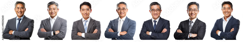 Diverse professional businessman png cut out element set Diverse professional businessman png cut out element set