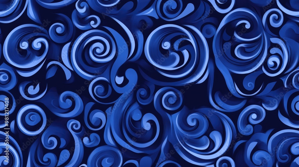 Abstract seamless pattern in royal blue suitable for wallpapers and backgrounds Abstract seamless pattern in royal blue suitable for wallpapers and backgrounds
