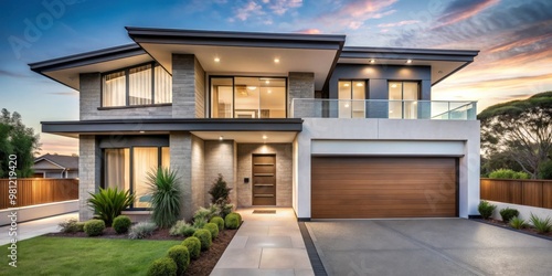 Wallpaper Mural A high-quality stock photo featuring a modern, stylish house in a desirable market, real estate, property, home Torontodigital.ca