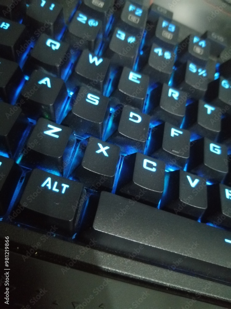 Blue light keyboard Blue light keyboard
