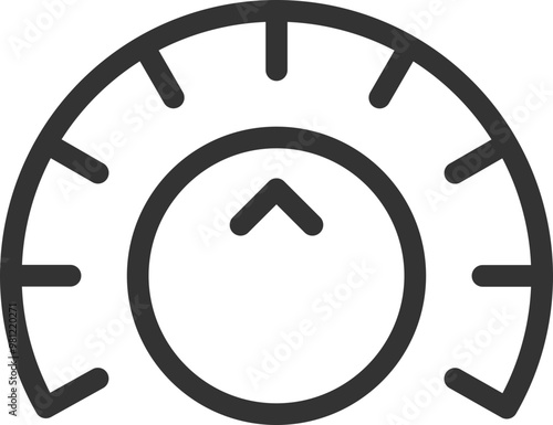 Light dimmer icon line trendy design. Electricity lamp saving energy sign. Black and white flat style.