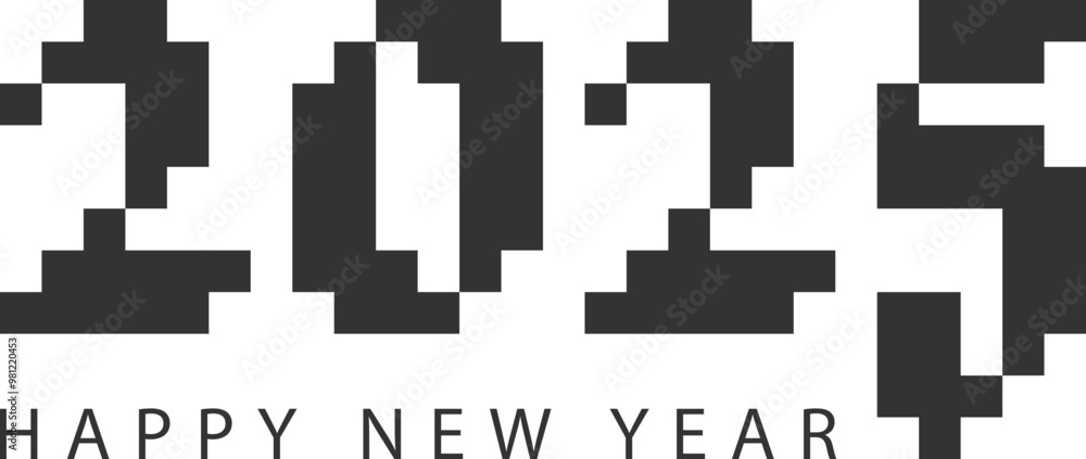 Happy New Year 2025 typography template calendar cover. Vector design for poster, banner, greeting card and invitation. Happy New Year 2025 typography template calendar cover. Vector design for poster, banner, greeting card and invitation.