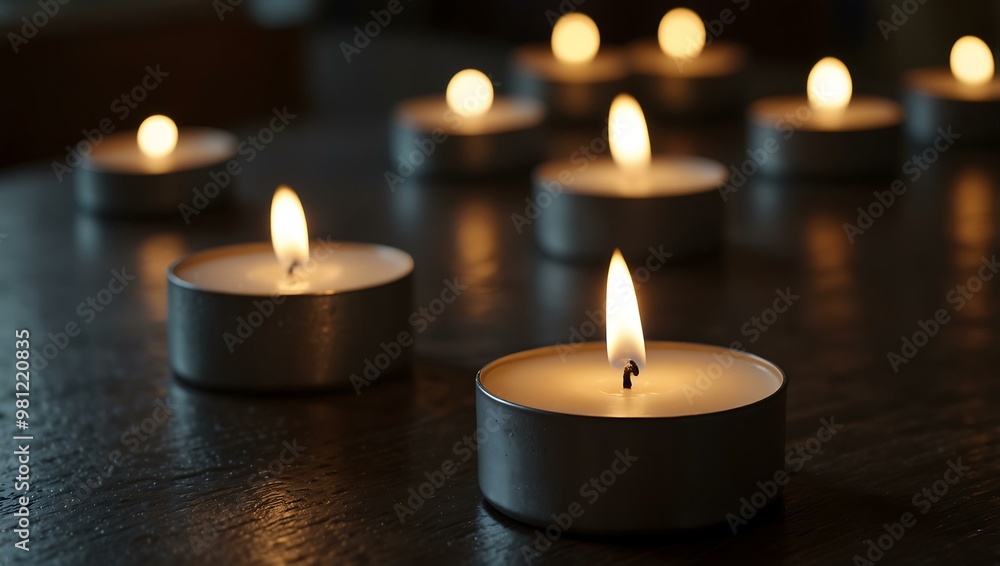 Candles on a table. Candles on a table.