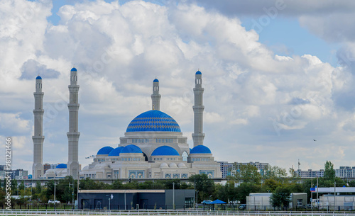 Astana Grand Mosque, the largest mosque in Central Asia and popular Islamic pilgrimage destination, in the capital of Kazakhstan Republic.
 photo