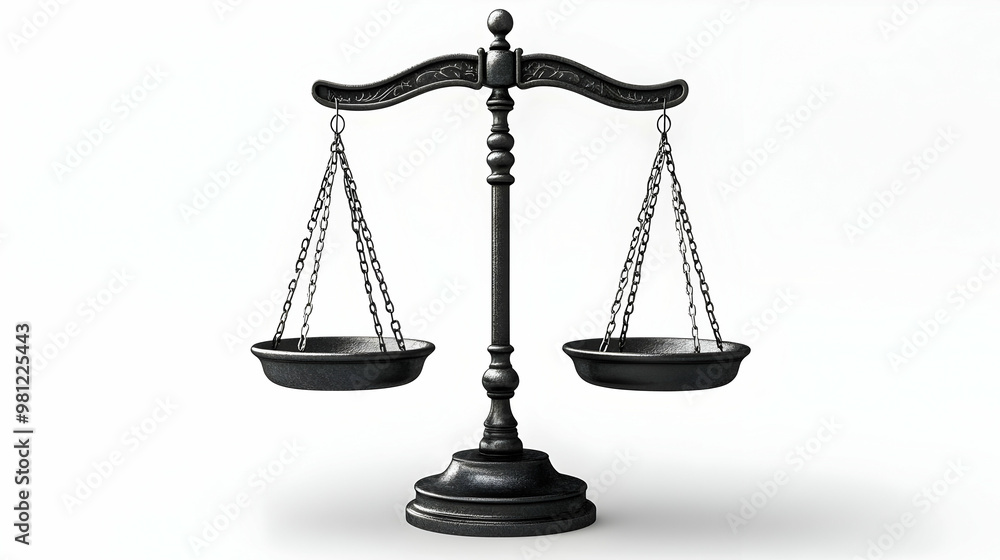 3D Floating White Balance Scales Icon - Medium Shot Representing Emotional Equilibrium, Hovering in Air with Camera Pan on Isolated White Background 3D Floating White Balance Scales Icon - Medium Shot Representing Emotional Equilibrium, Hovering in Air with Camera Pan on Isolated White Background