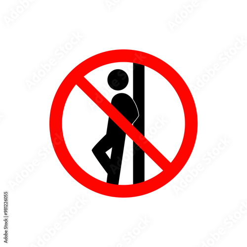 Do not lean icon on white background.