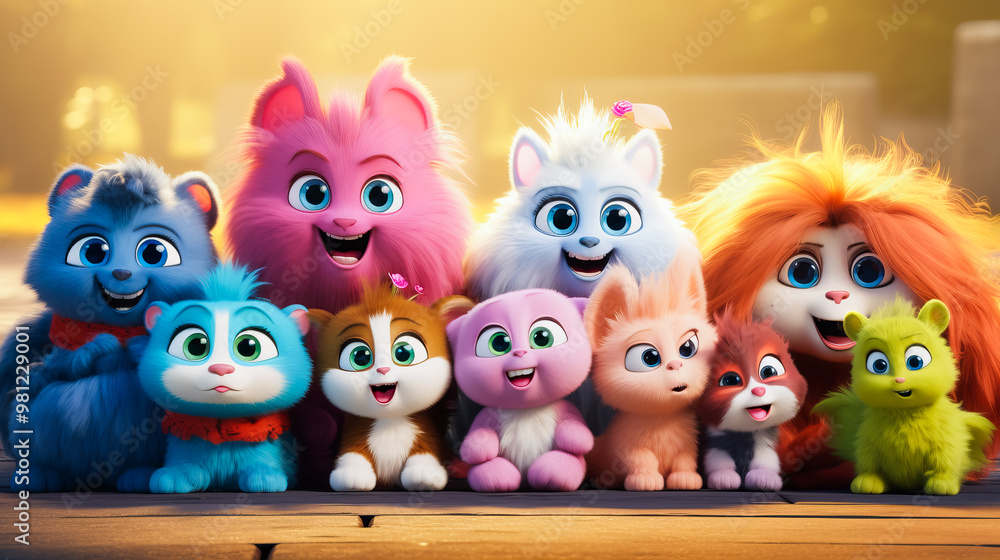 Animal Friends. Charismatic Cartoon Characters Animal Friends. Charismatic Cartoon Characters