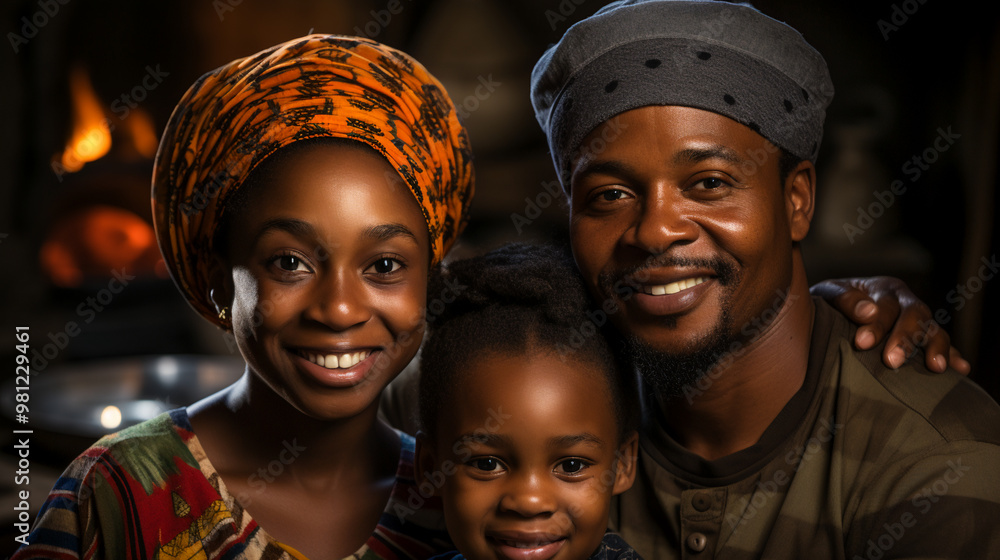 Smiling Faces of an African Family Smiling Faces of an African Family