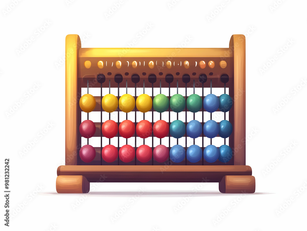 Futuristic Glow Vote Count Abacus Vector Illustration: Modern Flat Design with Beads Representing Election Totals on White Background Futuristic Glow Vote Count Abacus Vector Illustration: Modern Flat Design with Beads Representing Election Totals on White Background