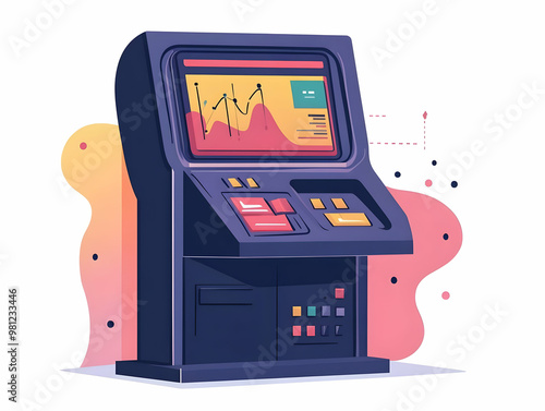 Flat Gravitational Wave Vote Verification Concept: Macro Shot of a Device Detecting Gravitational Waves to Ensure Election Integrity with Innovative Technology photo