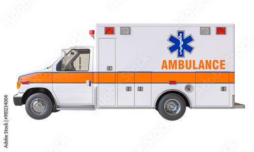 ambulance isolated on transparent background