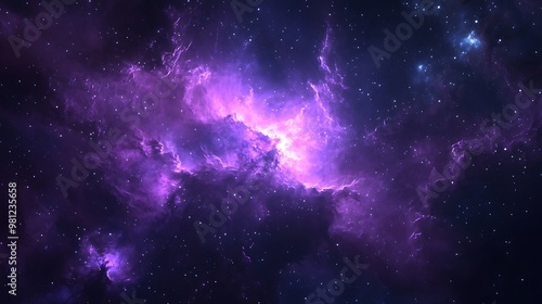 Space Galaxy Night Sky With Cosmic Clouds ,Universe science astronomy. Illustration Background