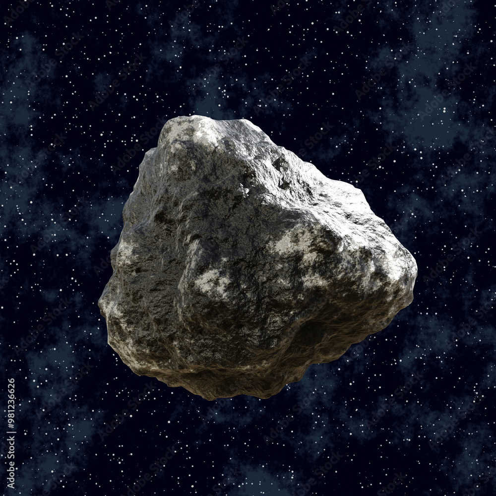 Asteroid in outer space. 3d-rendering Asteroid in outer space. 3d-rendering