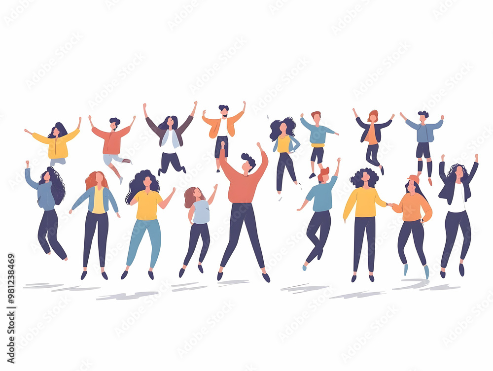 Flat Impromptu Dance Mood Boost Concept: Wide Shot of Diverse Crowd Joining Dance Session in Public Square for Janeiro Branco - Creative Vector Illustration Flat Impromptu Dance Mood Boost Concept: Wide Shot of Diverse Crowd Joining Dance Session in Public Square for Janeiro Branco - Creative Vector Illustration